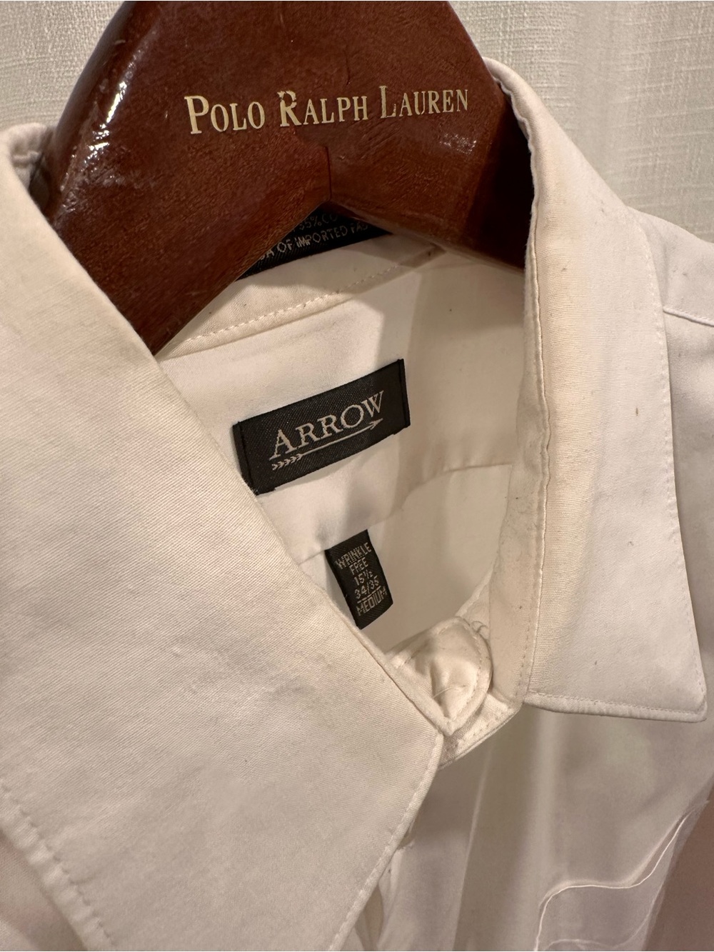 Arrow Men's Long-Sleeve Dress Shirt - White - Picture 4 of 5